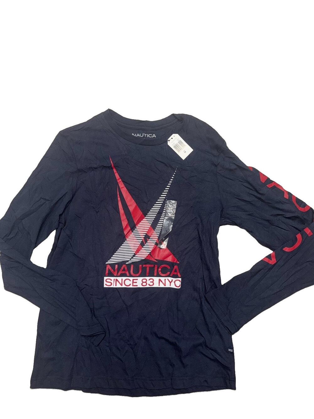 NWT Men’s Nautica Navy Long sleeve Medium Tshirt (AQ31)
